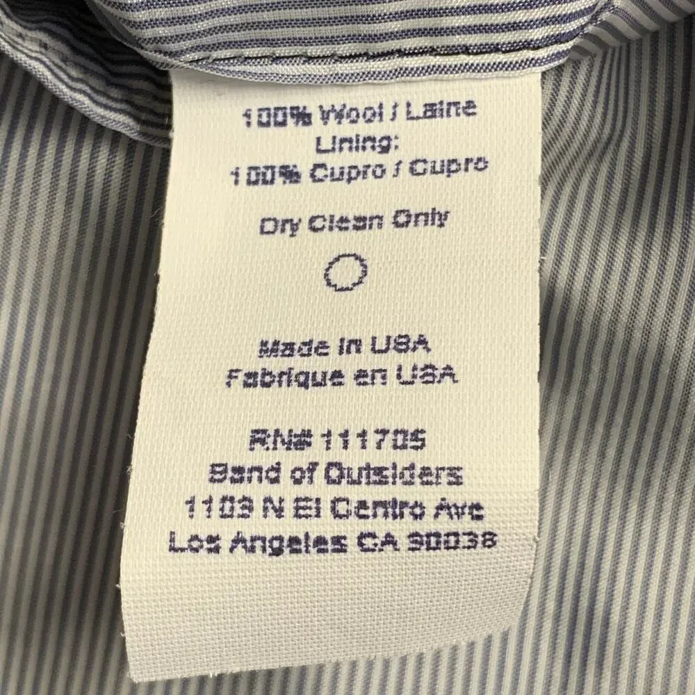 BAND OF OUTSIDERS Size 38 Regular Grey Glenplaid Wool Notch Lapel Suit